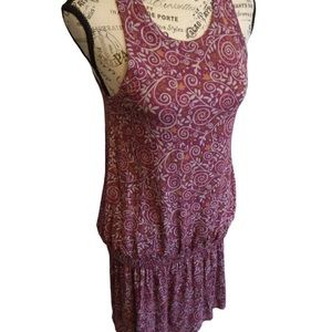 Natural life sleeveless floral print medium dress